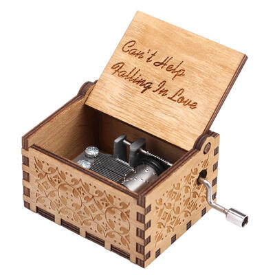 

Handmade Wooden Carving Music Box Romantic Theme Birthday Gifts Decoration