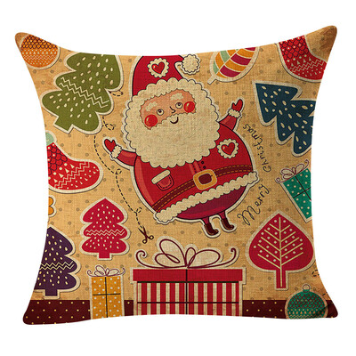 

Siaonvr Christmas Pillow Cover Linen Pillowcases Decorative Home Decoration 45x45cm