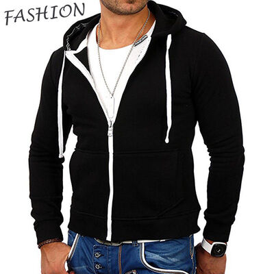 

Men Hoodies Sweatshirts Fashion Autumn Zipper Pullover Sportswear Coat Jacket