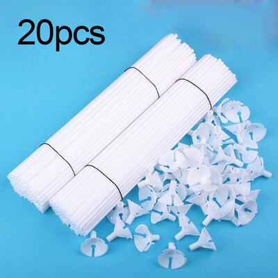 

20Pcs 40cm Latex Balloon Stick Holder with Cup Wedding Party Decoration Supplies