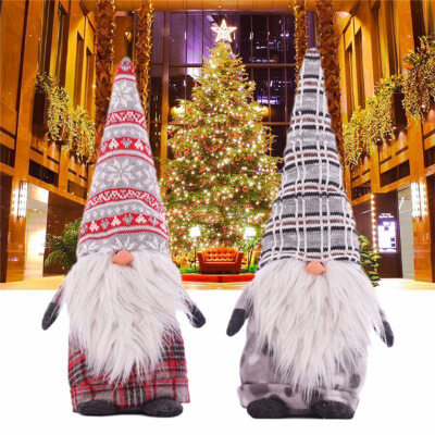 

Romantic Nordic Christmas Gifts Swedish Tomte Santa Claus Dolls Standing Figurine Xmas Tree Forest Ornaments Kids Christmas