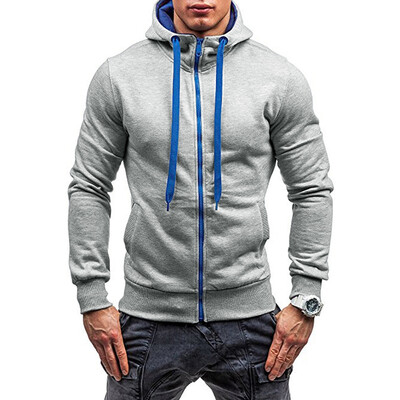 

Zipper Color Spliced Slim Fit Hoodie