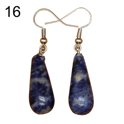

Vintage Water Drop Shape Stone Dangle Women Hook Earrings Party Jewelry Gift
