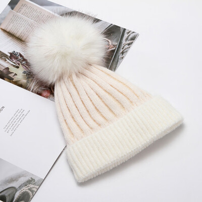 

Tailored Fashion Womens Winter Collar Plus Wild Thick knit Warm Hat
