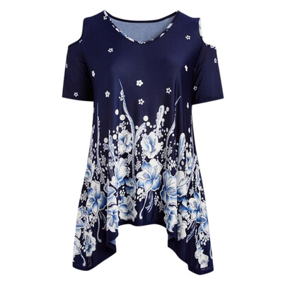 

Starmoon Womens Summer Print Short Sleeve Blouse Top