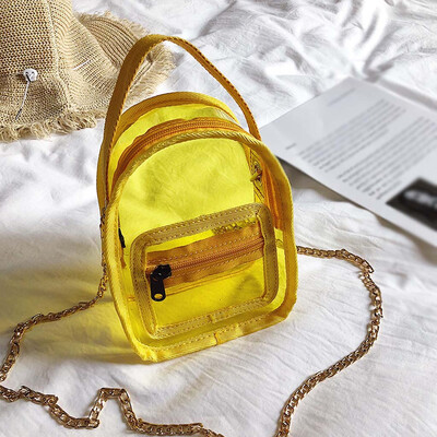 

Women Transparent Messenger Bag Chain Small Clear Crossbody Bags Street Personality Versatile Shoulder Bag Sac Main Femme T2G