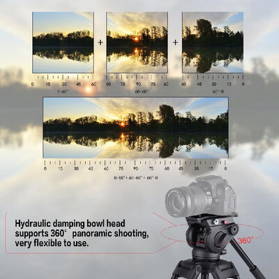 

Miliboo MTT609A Professional Photography 3 Sections Tripod Stand Aluminum Alloy with 360° Panorama Fluid Hydraulic Bowl Head Max
