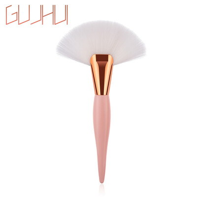

〖Follure〗1PC Women Wooden Pink Nylon Foundation Cosmetic Brush Makeup Brush Tools