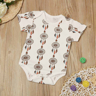 

Infant Kids Baby Girl Boy Dreamcatcher Cotton Leopard Romper Jumpsuit 70