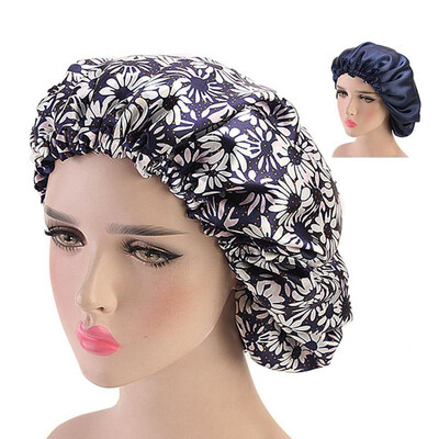 

Elastic Double Side Headscarf Satin Bonnet Cap For Women Turban Night Sleep Hat