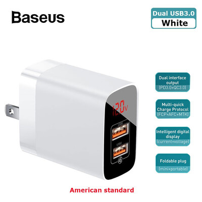 

Baseus PPS Digital Display 18W quick Charger for iPhoneHUaweiSamsung portable wall charger for travel