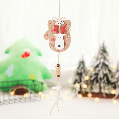 

Siaonvr Christmas Tree Deer Bell Wooden Pendant Christmas Decorations
