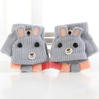 

Kid Boys Girls Magic Gloves Half Fingerless Winter Warm for 0-3Yrs Baby Children