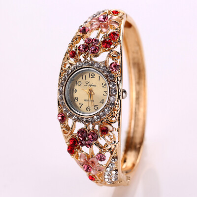 

Womens Watch with Drill Head Flower Watch Lady Bracelet Watch