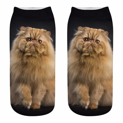 

2018 New HOT 3D Printing Women Socks Brand Sock Fashion Unisex Christmas Socks Cat Meias Female Funny Low Ankle Femme Sock Sale