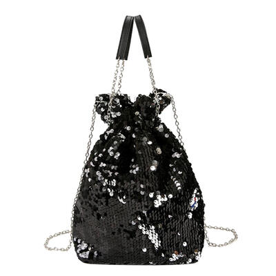 

Mini Sequin Women Bucket Shoulder Chain Bag Messenger Evening Party Handbag
