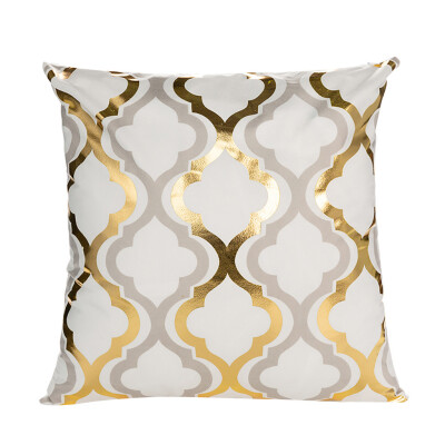 

〖Follure〗Polyester Gold Letter Pillow Case Cover Sofa Car Waist Cushion Cover Home Decor
