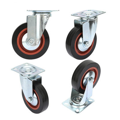 

Greensen 4pcs 4 Inch Swivel Caster Wheel PVC Top Plate Hooded Castor for Dining Car