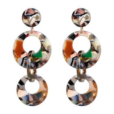 

Fashion New Design Resin Acrylic Circle Earrings