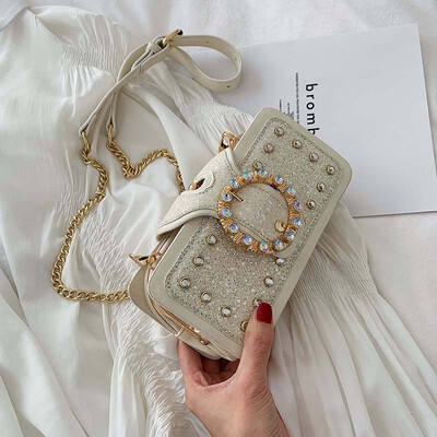 

Luxury High quality Small Diamond 2019 Clutch Bag Girls Handbag Chains Sequined Fashion Crossbody Bag Womens Messenger Bags sac