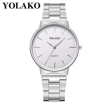 

Gobestart YOLAKO Mens Quartz Stainless Steel Band Newv Strap Watch Analog Wrist Watch