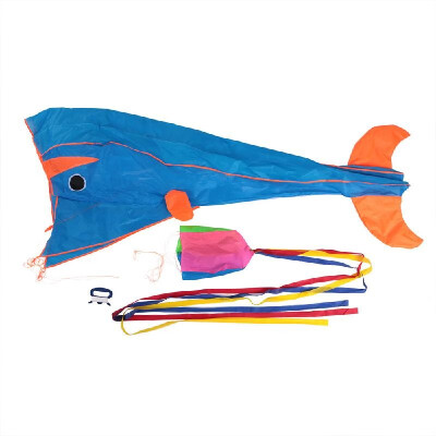 

3D Dolphin Kite Huge Frameless Soft Parafoil Kite with Handle Line Outdoor Sports