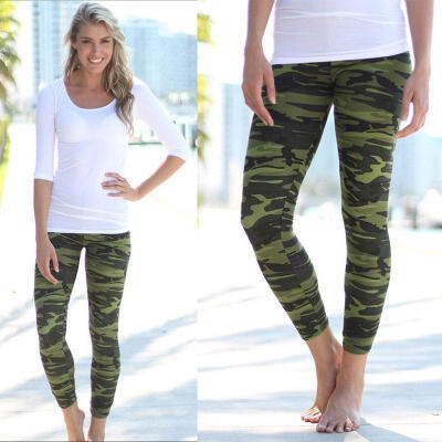 

New Camouflage Fashion Women&acutes Sexy Skinny Print Leggings Stretch Jeggings Pants