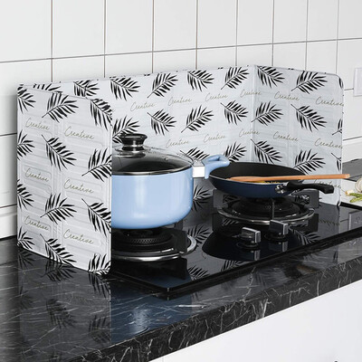 

Gobestart Home Kitchen Stove Foil Plate Prevent Oil Splash Cooking Hot Baffle Kitchen Tool