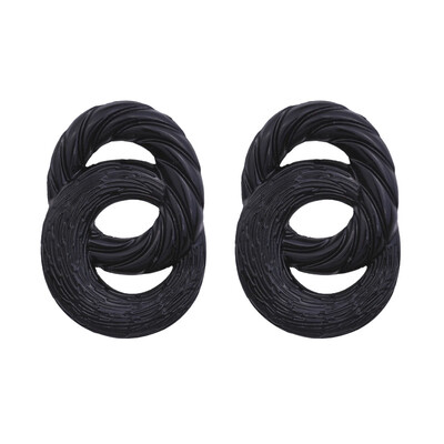

EK386 ZA Metal Double Big Circle Earrings for Women European & American Statement Party Jewelry Simple Punk Studs Round Brincos