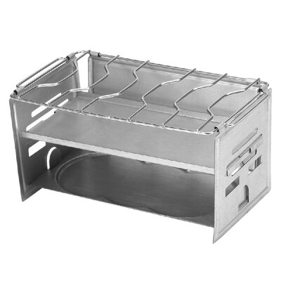

Potable Folding Stainless Steel Backpacking Stove Outdoor Wood Camp Stove Picnic BBQ Grill