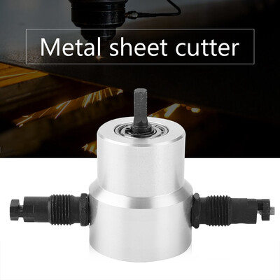 

Greensen Metal Sheet Cutter Double Head Electric Power Drill Attachment Portable Nibbler Cutting Tool