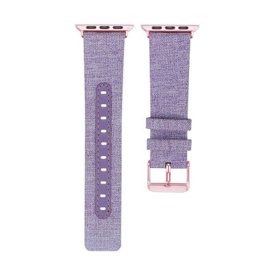 

Canvas Leather Adjustable Watch Band Wrist Strap for iWatch Series 1 2 3