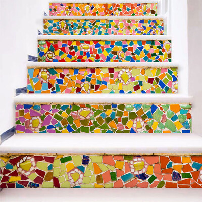 

〖Follure〗DIY Steps Sticker Removable Stair Sticker Home Decor Ceramic Tiles Patterns
