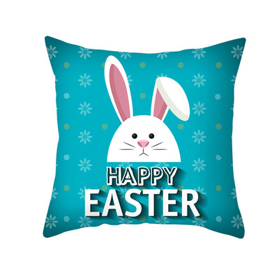 

〖Follure〗Easter Rabbit Print Pillow Case Polyester Sofa Car Cushion Cover Home Decor