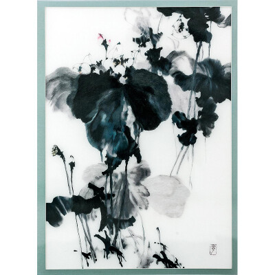 

Dong Ning Ink Lotus Handmade Embroidery Paintings 9787