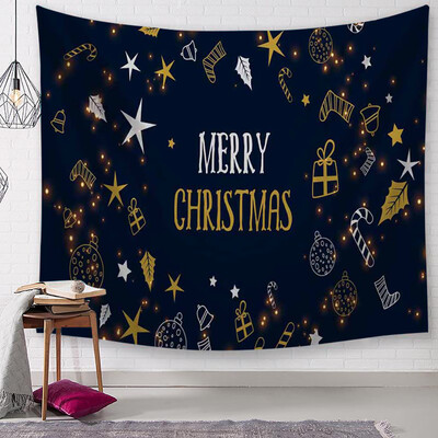 

Tailored Christmas Tapestry Santa Print Wall Hanging Tapestry Art Home Decor