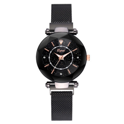 

Luxury Watches Women Mesh Magnet Buckle Quartz Clock Starry Sky Bracelet Dress Wrist Watches Relogio Feminino