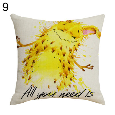 

Deer Giraffe Hedgehog Lion Pillow Case Cushion Cover Sofa Bed Car Cafe Decor