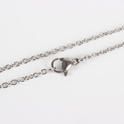 

304 Stainless Steel Cable Chain for Necklace Makings with Lobster Claw Clasps Platinum 1969"50cm 19x1mm