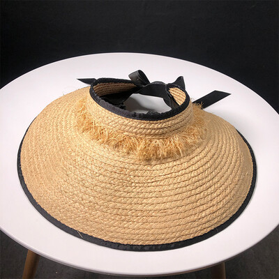 

Ms Pepper Hat Lafite Straw Hat Korean Outdoor Seaside Holiday Sunscreen Sunshade Hat Tide in Summer