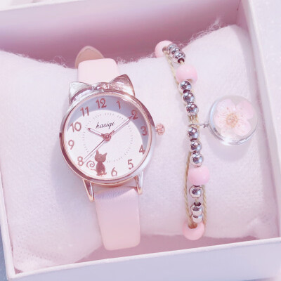 

Cherry Blossom Watch Girls Day Children Cute Cartoon Creative Kids ins Net Red Little Girls Luminous