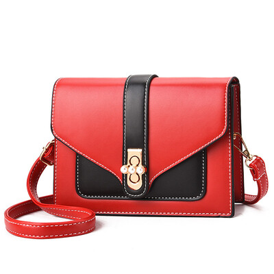 

2019 summer new casual handbag cool fashion small square bag PU leather shoulder Messenger bag