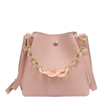 

Tailored Womens Fashion Simple Chian Handbag Bucket Bag Single Shoulder Messenger Bags