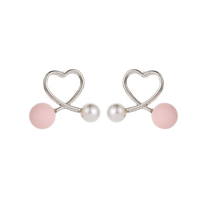 

Broken drill Heart Stud Earrings Hollow Out Wild Jewelry Women Sweet Pearl Exquisite Rhinestone Earring Trendy Wedding Jewelry
