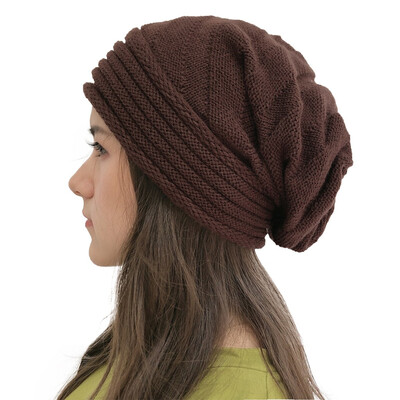 

Tailored Women Fashion Outdoor Solid Splice Hats Hollow Crochet Knit Holey Beanie Cap