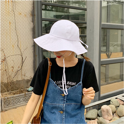 

New Hat Female Korean Chaoren Korean Joker Fisherman Hat Outdoor Travel Sun Shade Bowl Hat in Summer