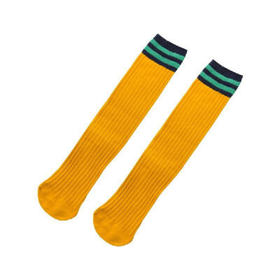 

1 Pair Cotton Comfortable Breathable Womens Long Retro Socks Winter Warm Hose Yellow