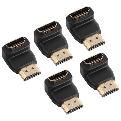 

Greensen 5 Pcs HDMI13 Male to Female 90 Degree Right Angle Adapter Converter Cable Connectors