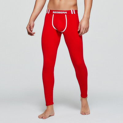 

Gobestart New Style For Men In Autumn Winter Sexy Solid Color Tight Thermal Pant