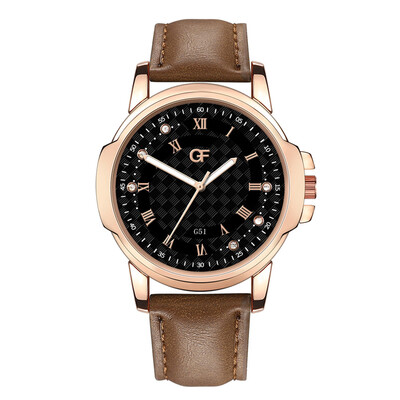 

Gobestart Hot Man Leather Watch Whatever Late Anyway Letter Watches New Pointer glow